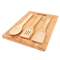 Дополнительная большая разделочная доска кухни бамбуковая деревянная с набором 3 утварей ПК