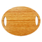 Овальная бамбуковая плоская деревянная поднос для подачи пищи