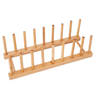 Freestanding бамбуковый шкаф блюда, бамбуковый дюйм стеллажа для просушки 12.5x5x3.7