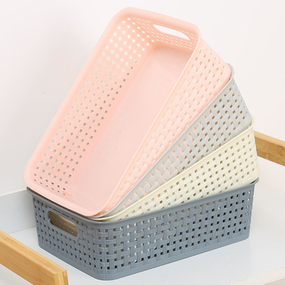 Удар - устойчивая устойчивая сплетенная пластиковая корзина хранения для кухни Bathroom