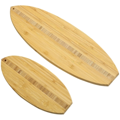 Моя разделочная доска 2pcs блока мясника Surfboard форменная бамбуковая деревянная