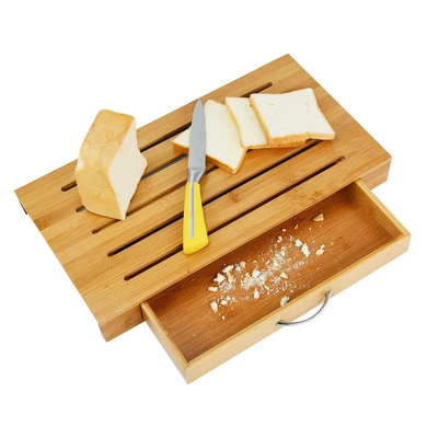 Бамбуковый водостойкий багет хлебная доска резка с ящиком подноса