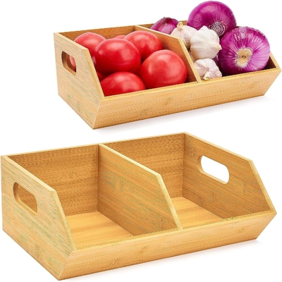 Наполненный универсальный бамбук хранилище кухонный ящик Фрукты и овощи Организация