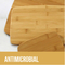 Реверзибельные поверхностные 14 x 11 x 0,8 бамбукового дюйма набора разделочной доски 3