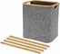 Корзина нордического холста простоты прямоугольные бамбуковые/организатор 17.5x15.75x13 прачечной»