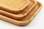 Подносы прямоугольной естественной деревянной бамбуковой плиты еды служа