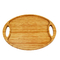 Овальная бамбуковая плоская деревянная поднос для подачи пищи
